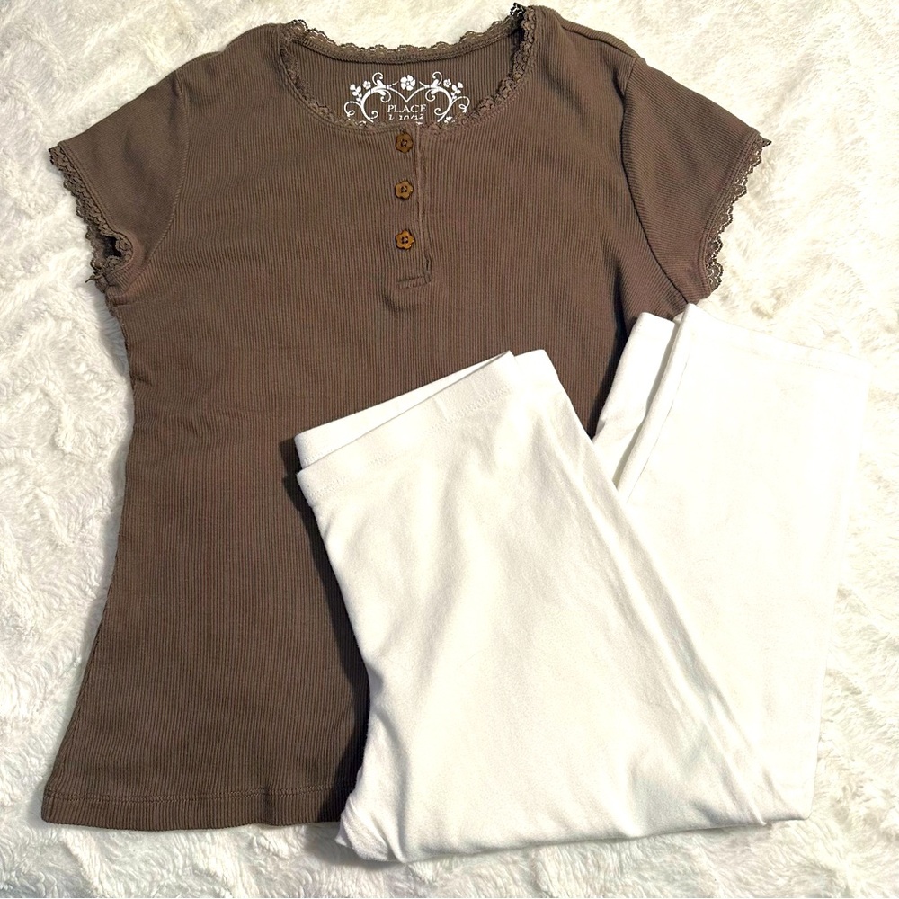 Girls Size Large (10/12) Leggings and Top Bundle